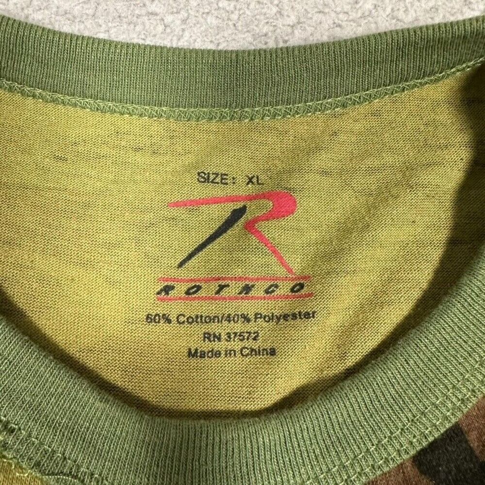 RothCO Shirt Mens XL Green Camo Graphic Tee Hunting Casual Preppy‎ Logo - Picture 9 of 12